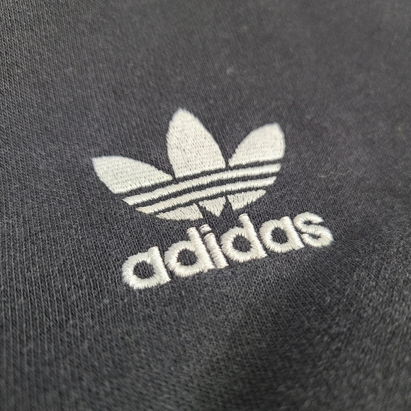 Adidas Mens Black Sweatshirt Crew Neck Size Medium - Picture 4 of 10